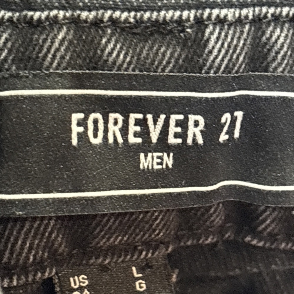Men's Black Denim Forever 21 Overalls Large Y2K - Picture 7 of 11